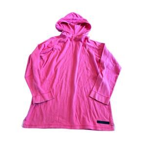 Vintage 2000s Ralph Lauren cotton hooded mini dress pink 100% cotton